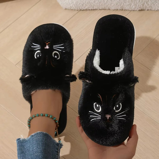 The Ultimate Comfort Companion: Women’s Plush Cat Winter Slippers
