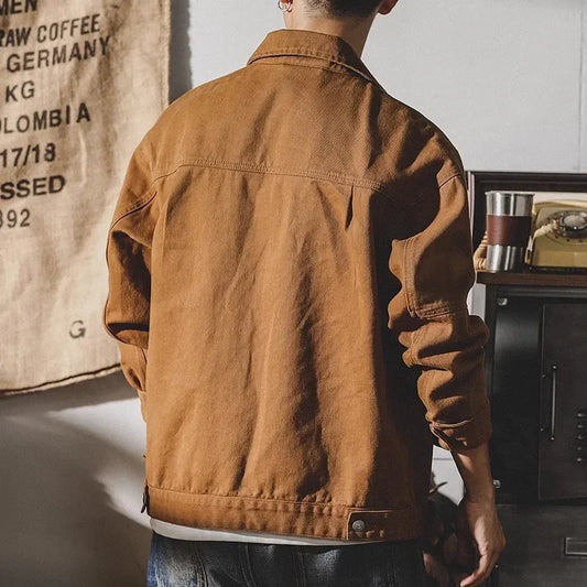 The Heritage Icon: American-Style Vintage Loose-Fit Denim Jacket