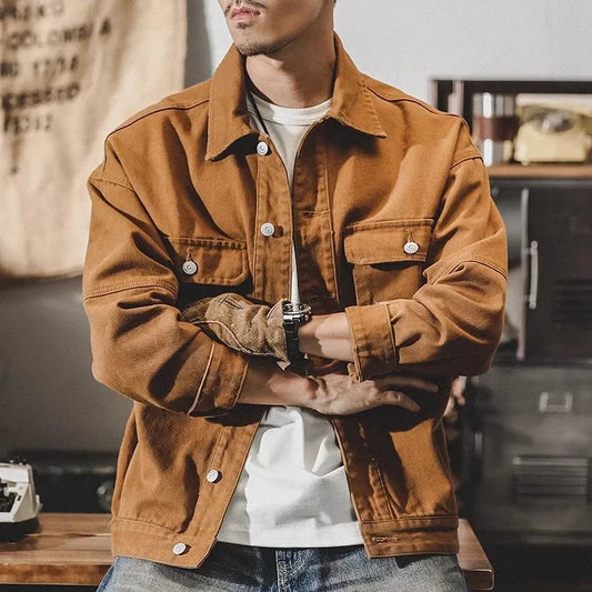 The Heritage Icon: American-Style Vintage Loose-Fit Denim Jacket