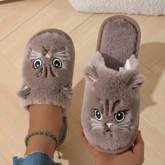 The Ultimate Comfort Companion: Women’s Plush Cat Winter Slippers