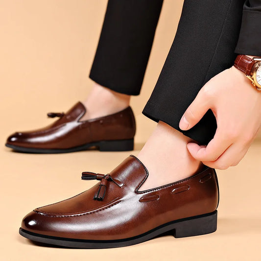 The Modern Gentleman: Men’s Plus-Size Leather Business & Wedding Shoes