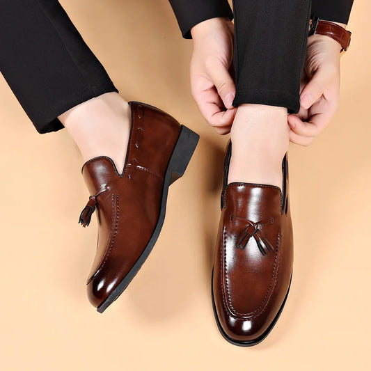 The Modern Gentleman: Men’s Plus-Size Leather Business & Wedding Shoes