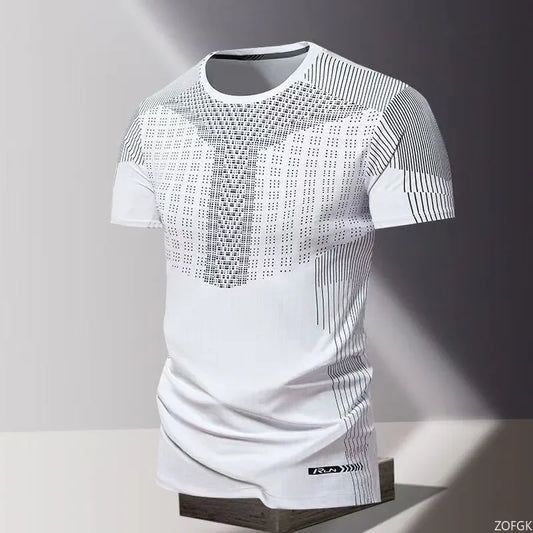 The Hyper-Reality Tee: Men’s 3D Printed Quick-Dry Oversized T-Shirt